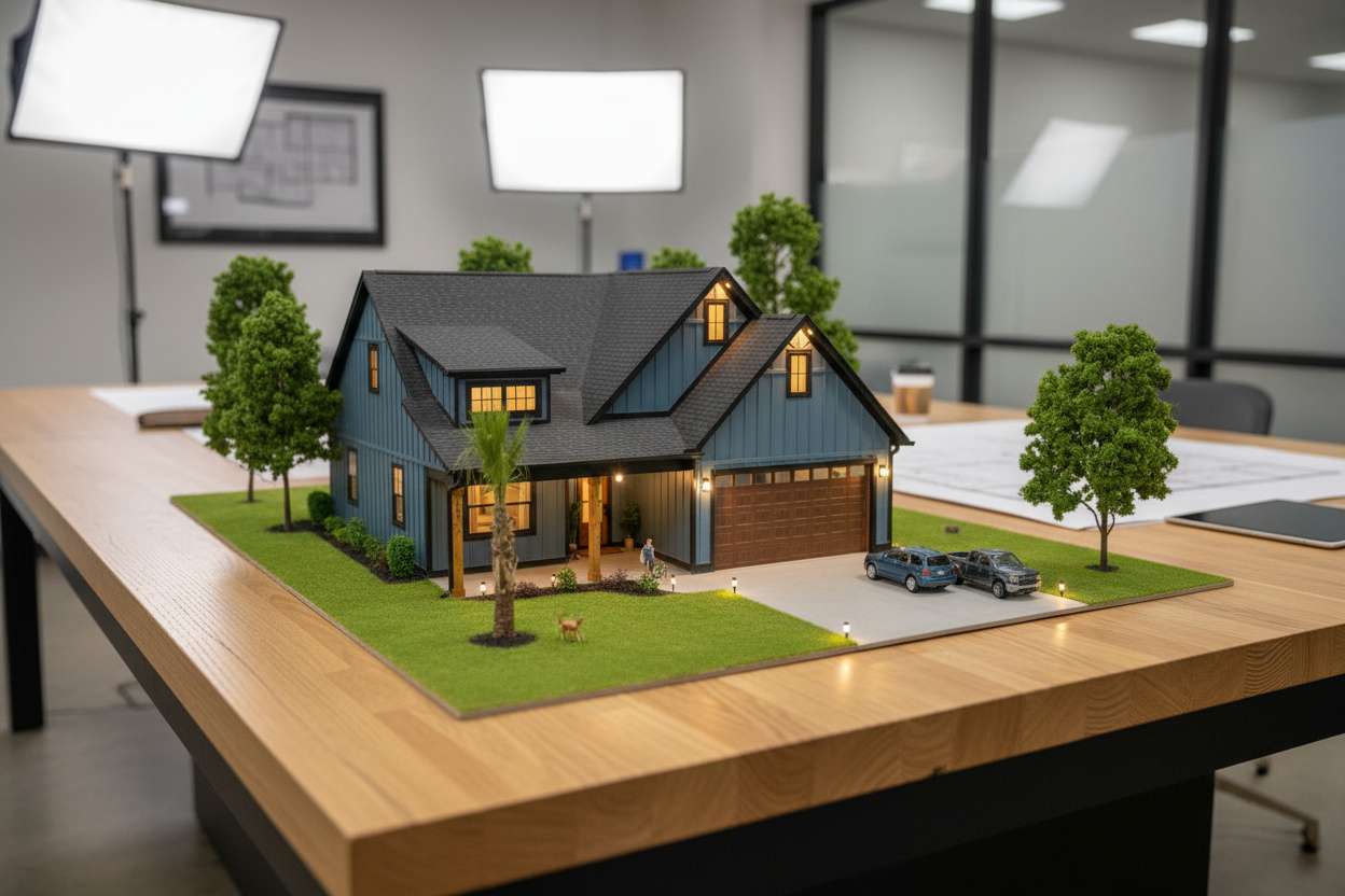 Maqueta del proyecto La Casa del Búho Azul