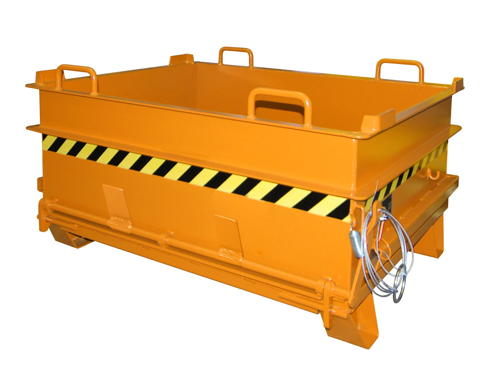 Bouwstofcontainer BC 500 (steenklem-ontgrendeling), gelakt, Geeloranje