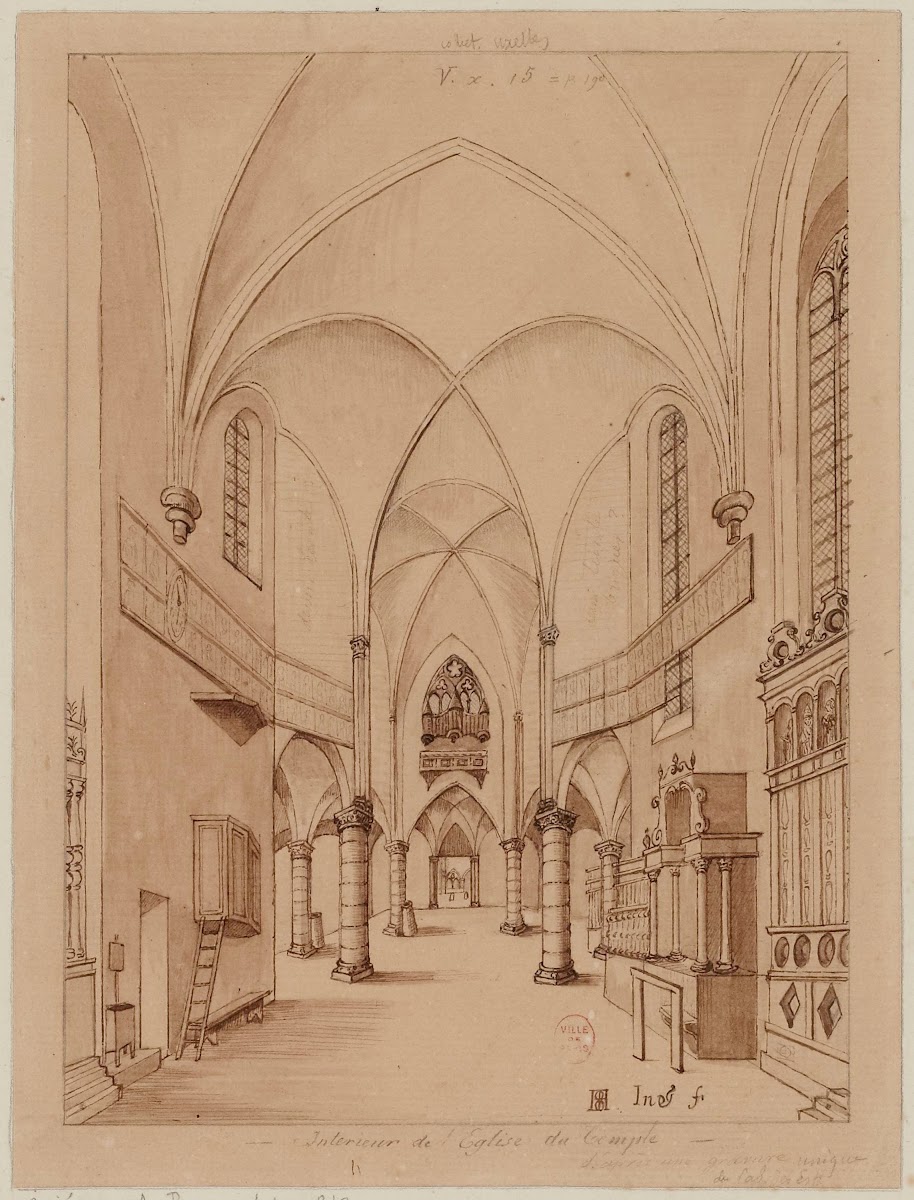 Intérieur de léglise du Temple 1842