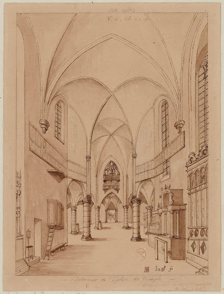Intérieur de léglise du Temple 1842