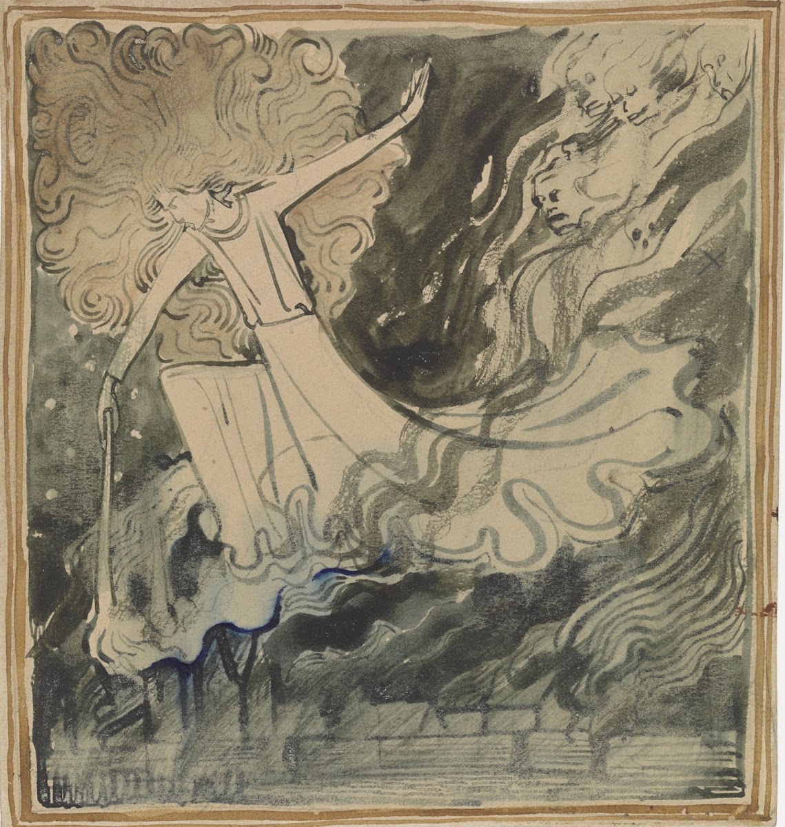 Ontwerp voor het titelblad van De Gijsbrecht van Aemstel c 1893