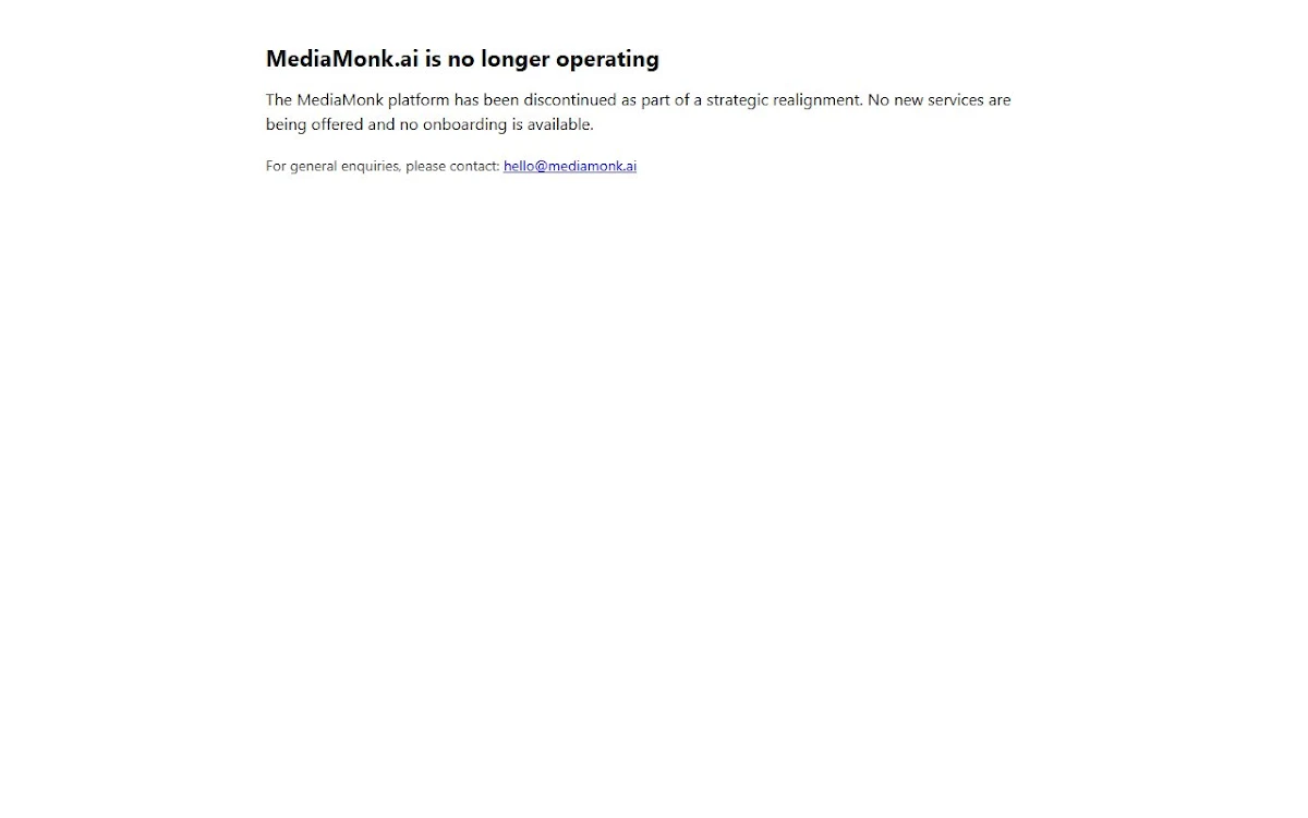 Captura de MediaMonk.ai