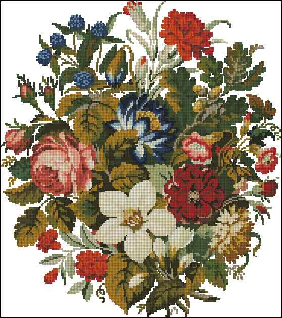 CMP 170491 A Bouquet Of Garden Flowers