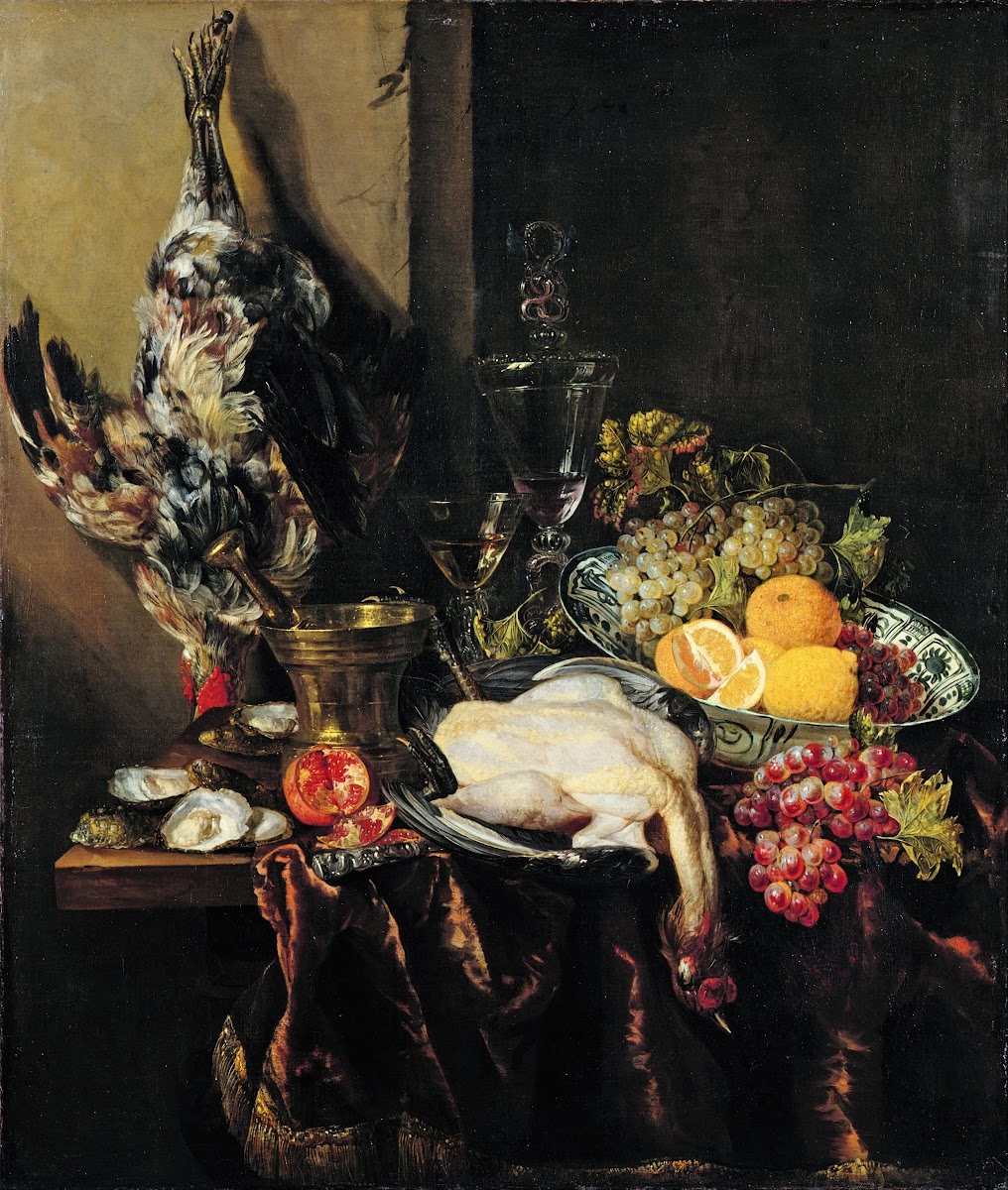 Still life with Fruit and Fowl circa 1651