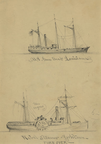 US Gun Boat Louisiana Rebel Steamer Yorktown 1860 1865