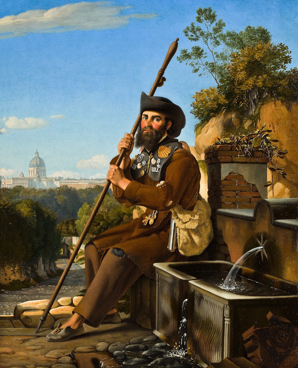 A Pilgrim Sitting By A Fountain In The Via Dell Arco Scuro Rome 1831 1834