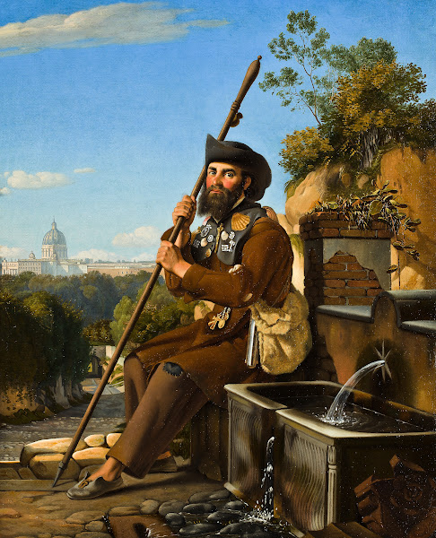 A Pilgrim Sitting By A Fountain In The Via Dell Arco Scuro Rome 1831 1834
