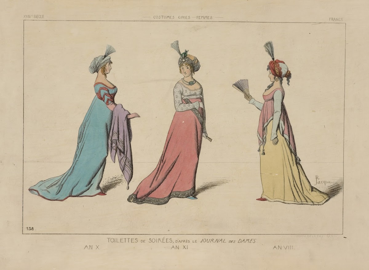 Toilettes de soirées dapres le Journal des Dames 1869