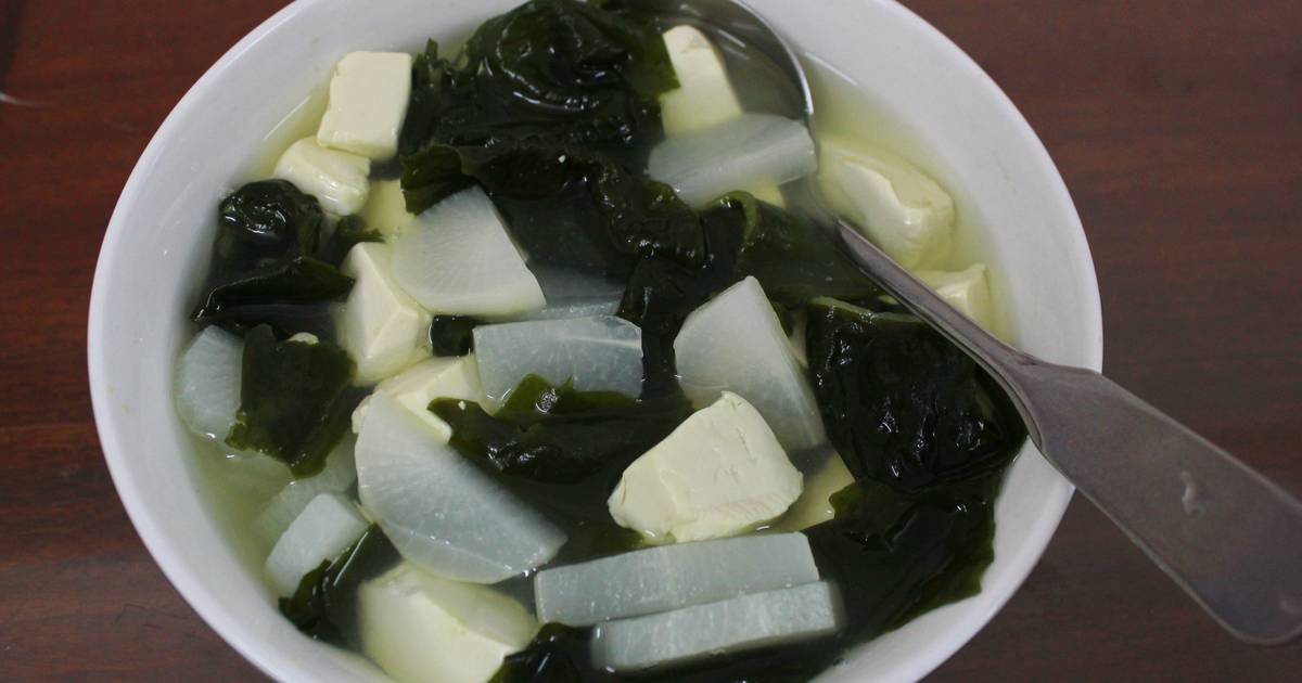 Canh đậu hũ-rong biển