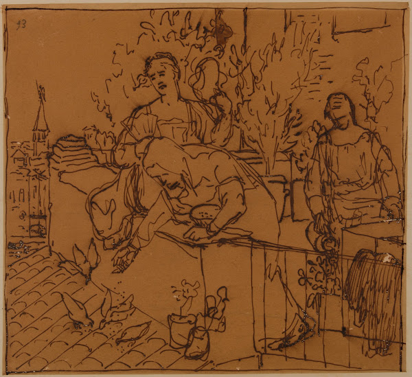 Trois femmes sur une terrasse