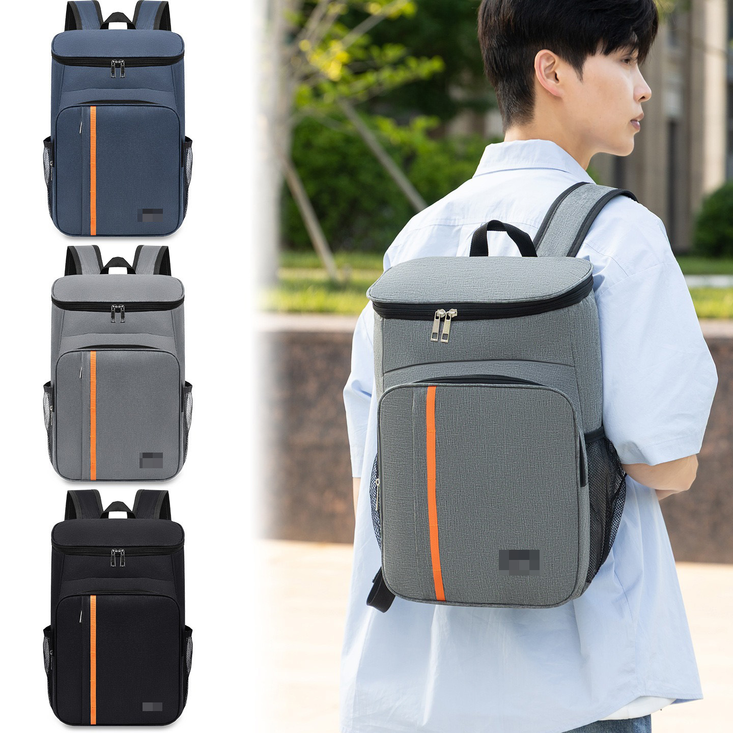 Insulated Backpack, 20 L, Oxford Fabric, Breathable