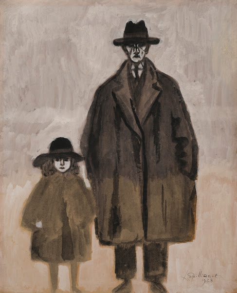 Léon Spilliaert et Madeleine en promenade à Ostende 1923