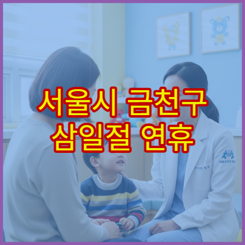서울시 금천구 삼일절 연휴 문 여는 병원 어디? 공휴일 진료 가능 시간 확인