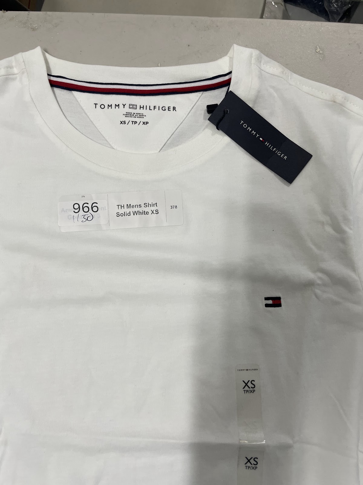 TH Mens Shirt Solid White S #0966