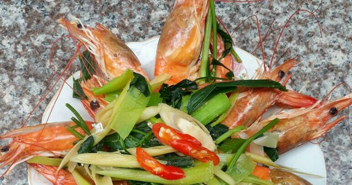 Tôm hấp sả ớt