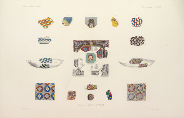 Collection Julien Greau Verrerie antique emaillerie et poterie appartenant a M J