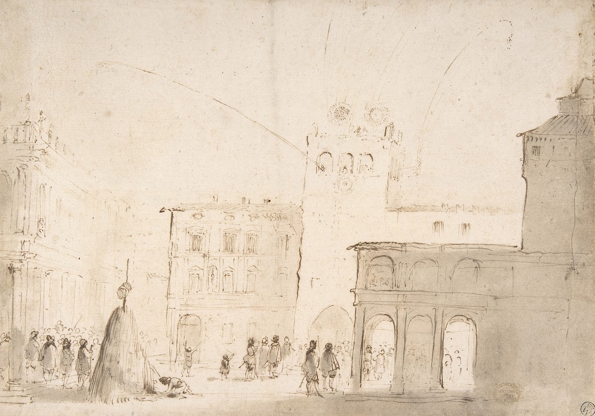 Fireworks in a Piazza ca 161823