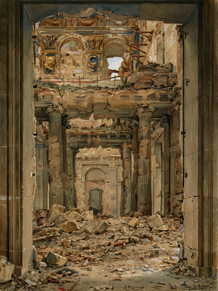 Portail des Tuileries après lincendie de 1871