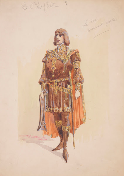 Le prophète  douze maquettes de costumes 1903
