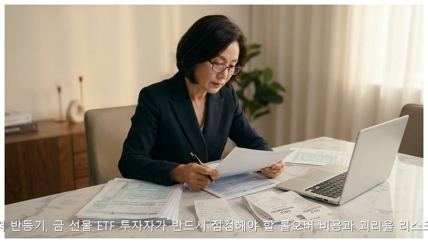 금 가격 반등기, 금 선물 ETF 투자자가 반드시 점검해야 할 롤오버 비용과 괴리율 리스크 분석 핵심 안내 및 분석 인포그래픽 (7)