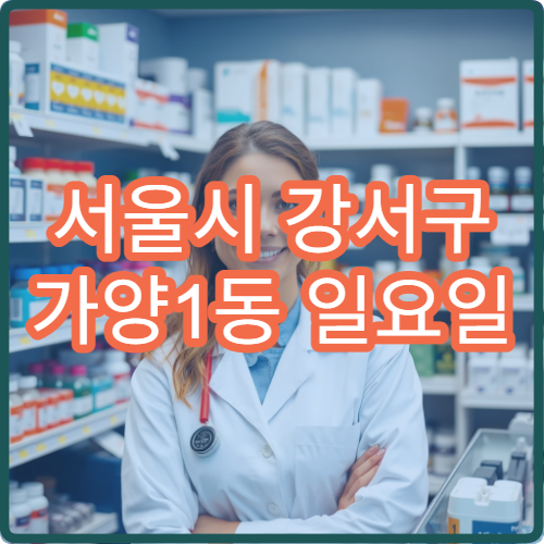 서울시 강서구 가양1동 일요일 당번약국 운영 시간 확인 진통제·감기약 구매 가능