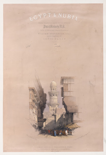 Street scene in Cairo Title vignette vol 3 1846 1849