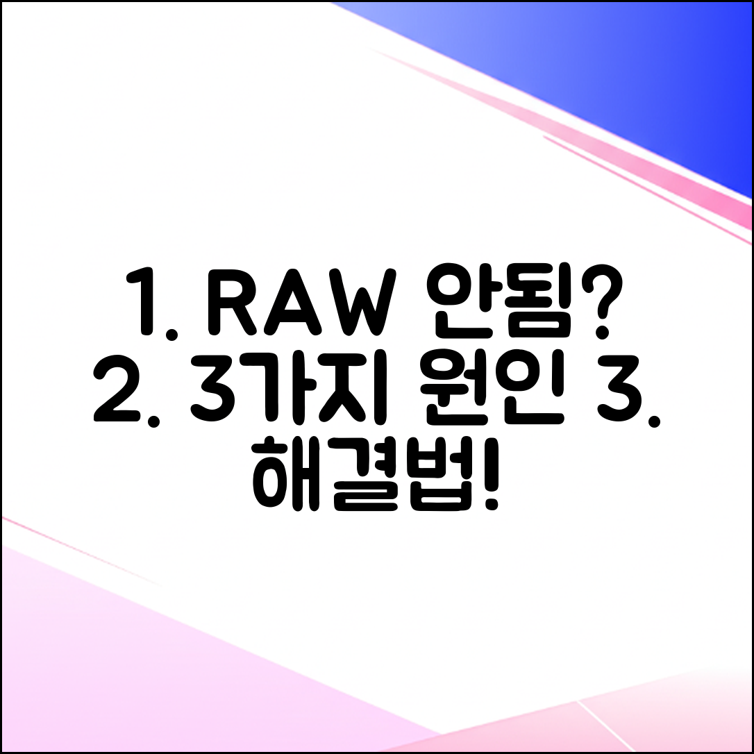 갤럭시 프로 모드 RAW 안됨? 3가지 원인 해결법!