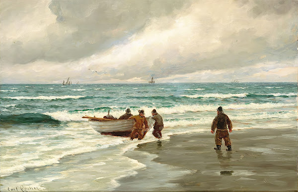 Iland Motiv Fra Skagens Sønderstrand Frisk Tiltagende Kuling 1899