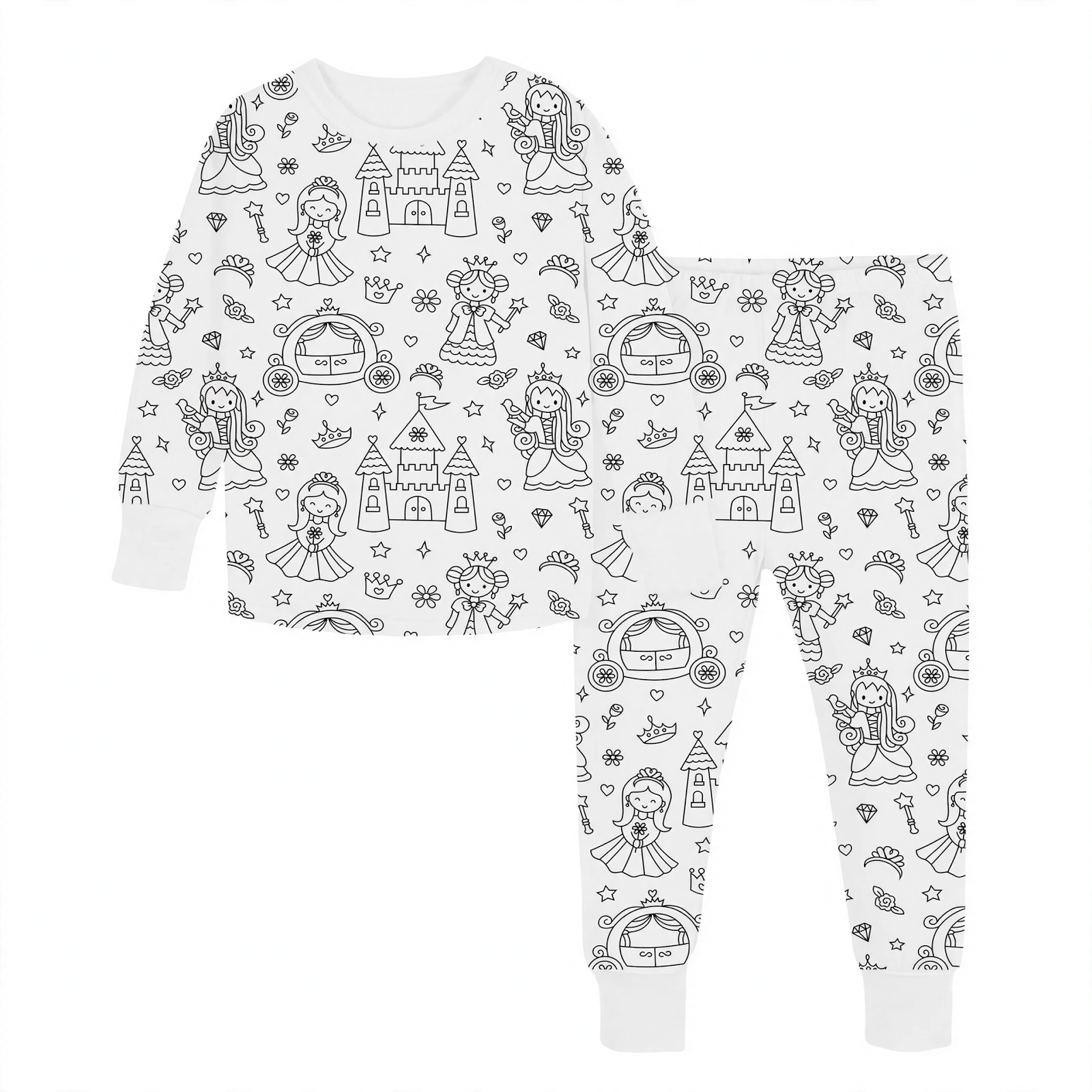 Kids Pajama Set, DIY Painting Kit, Cotton