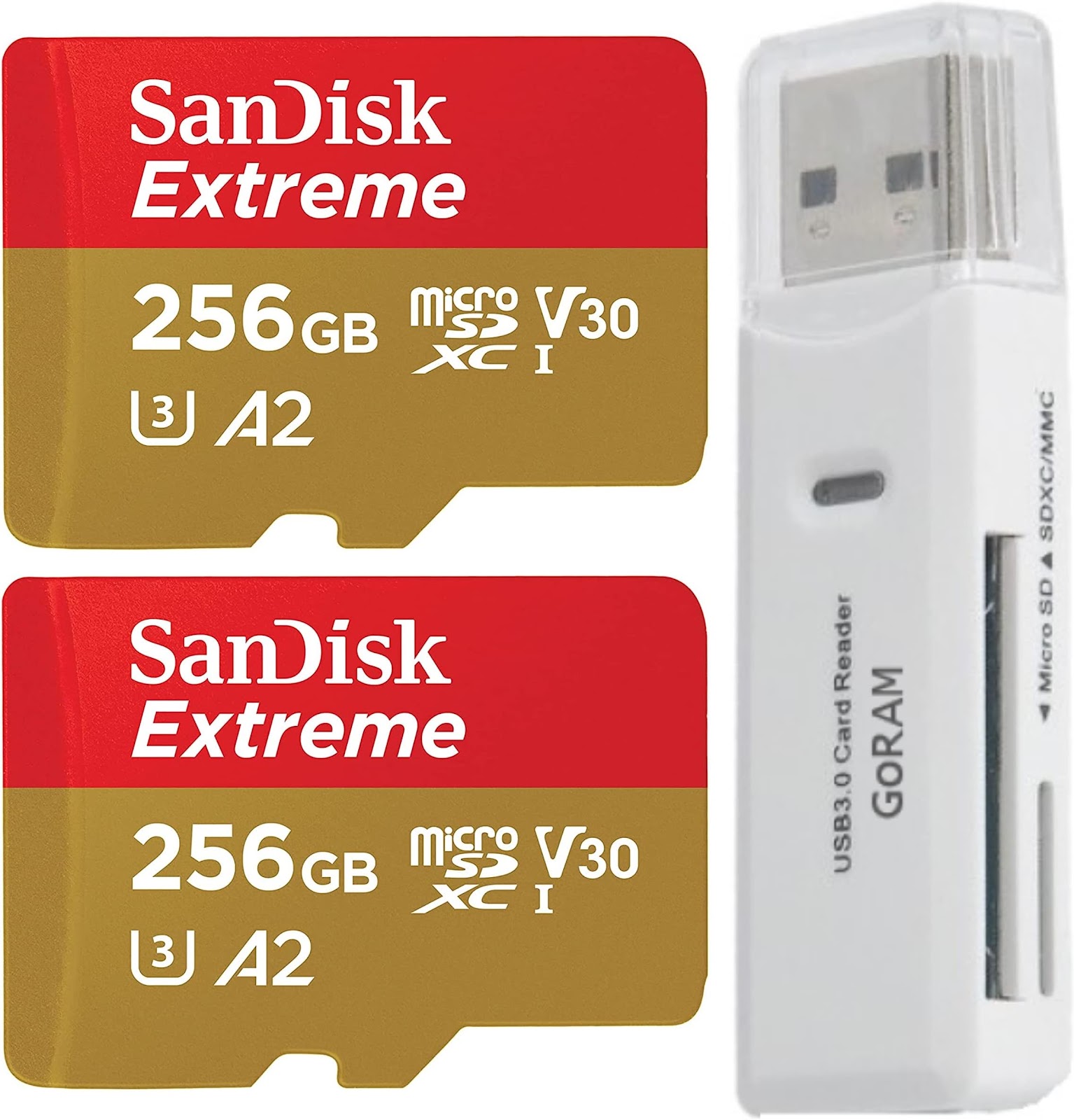 SanDisk Extreme MicroSDXC 256GB A2 V30 Dorada