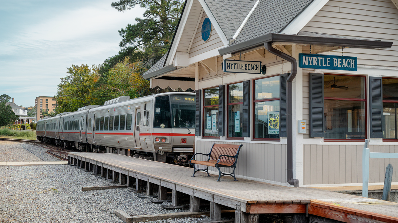 How Far Is Myrtle Beach from Springfield, MA by Train?