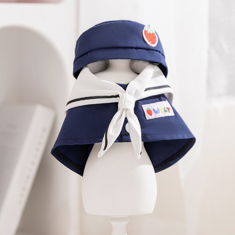 Summer cape for dogs, nautical style, light