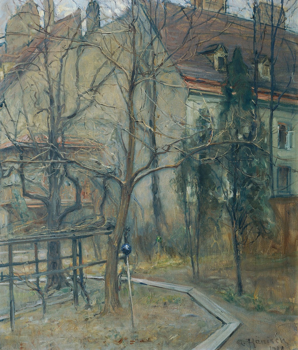 Trüber Wintertag Blick aus meinem Atelierfenster 1928