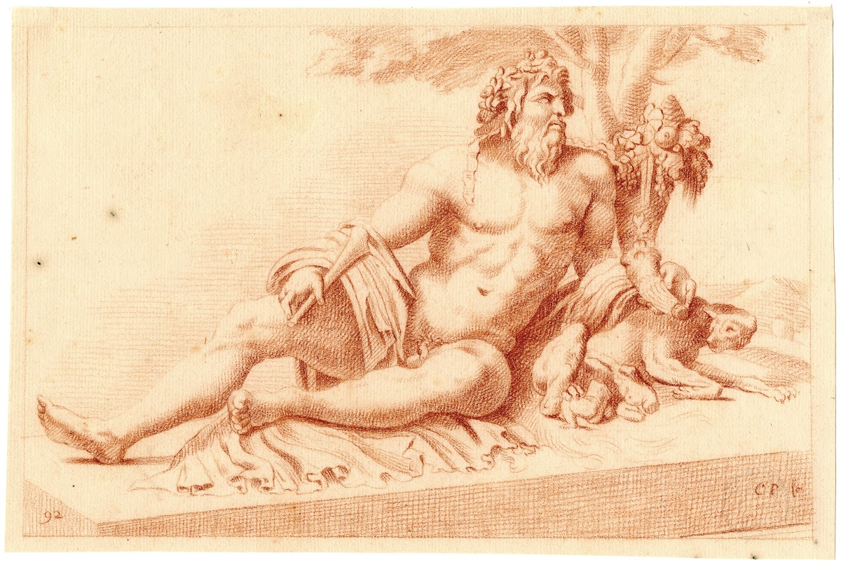 Beeld van de riviergod Tiber