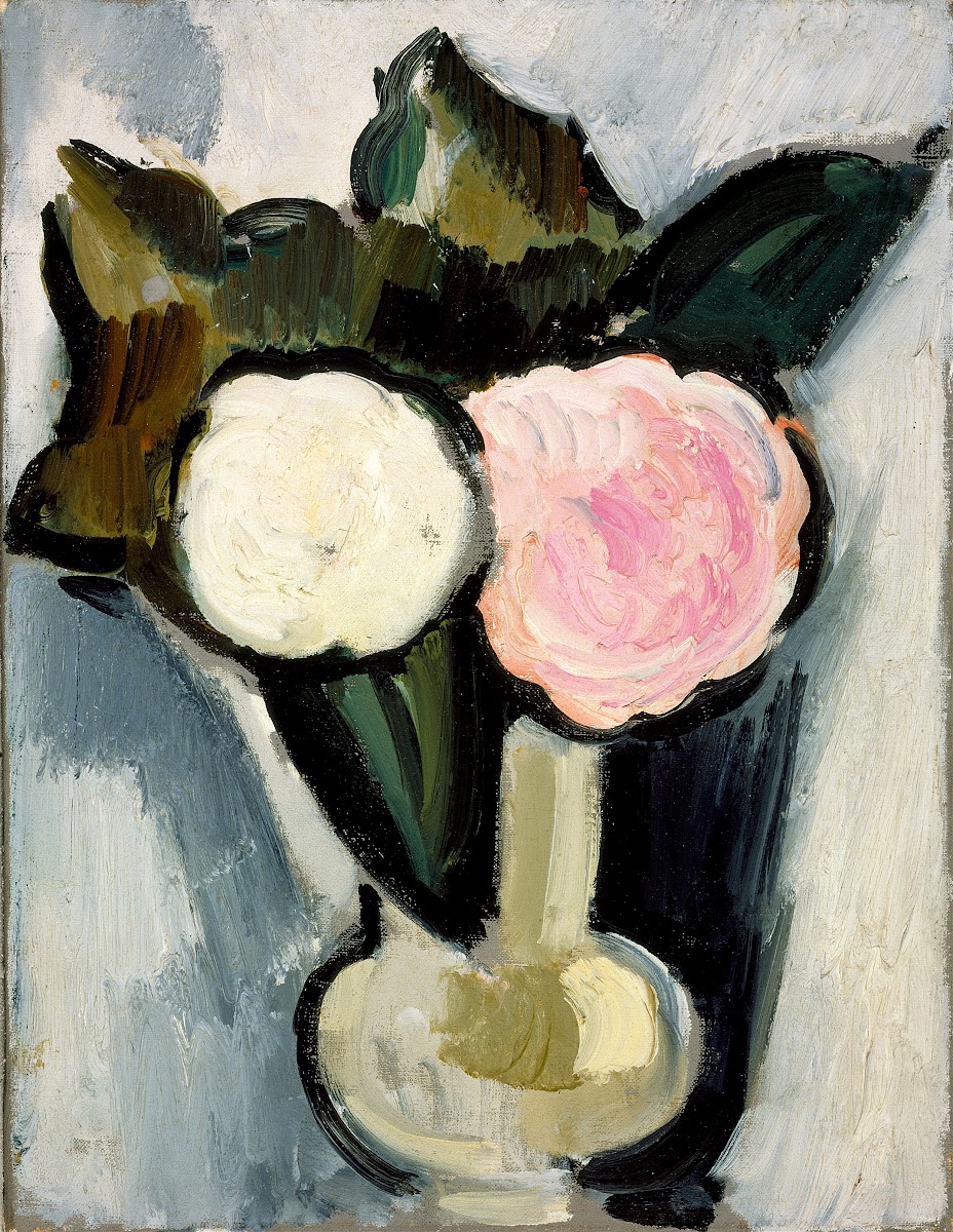 Pink and White Flowers in a Vase circa 1929