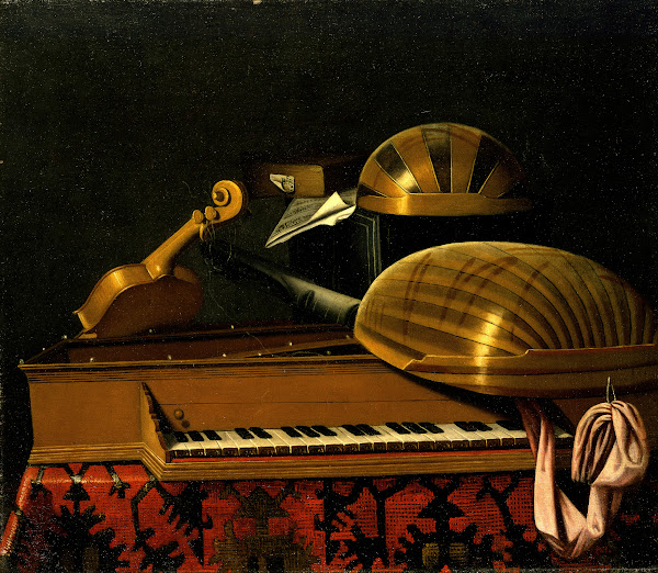 Still Life with Musical Instruments and Books mid 17th century