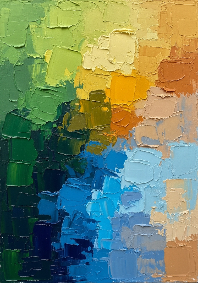 Abstract Impasto Blocks