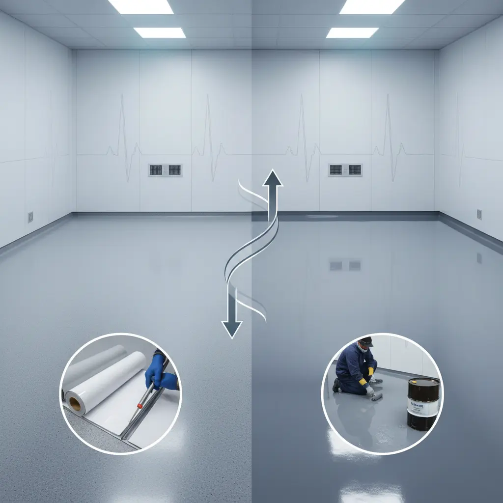 Perbandingan harga lantai vinyl vs epoxy untuk ruang isolasi