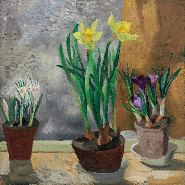 Crocuses and Daffodils in Pots 1929
