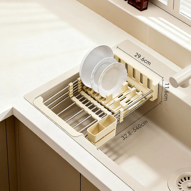 Expandable draining rack for sink, PET