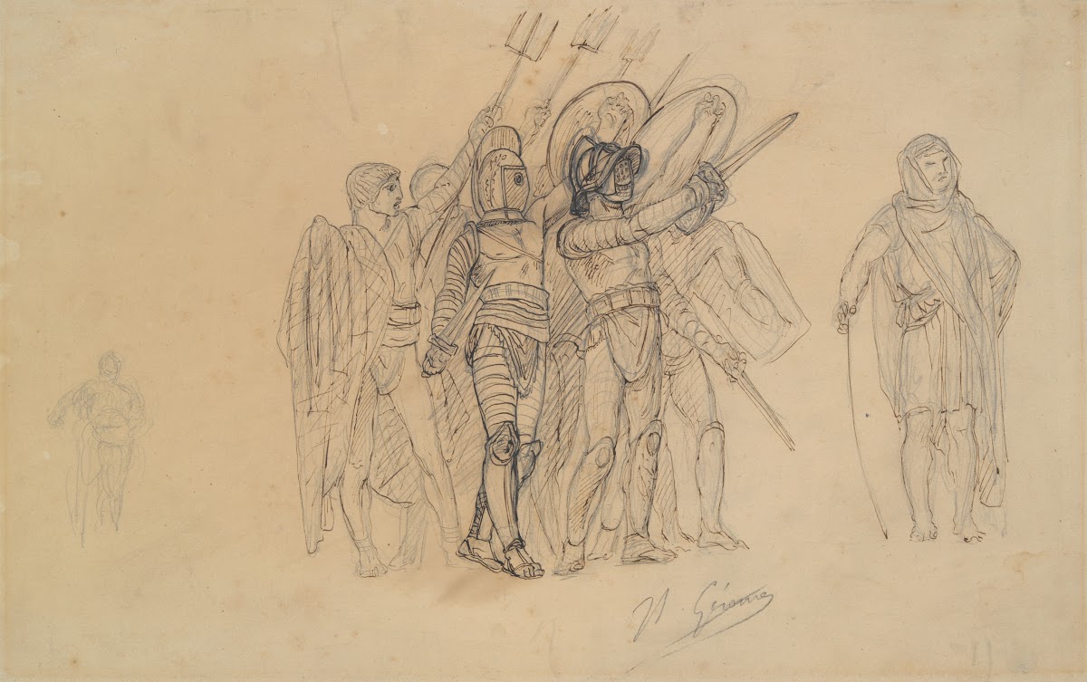 Preparatory study for Ave Caesar Morituri te Salutant Hail Caesar We who are abo