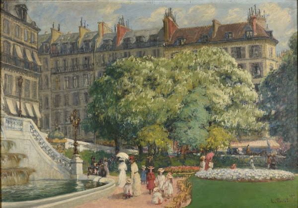 Le square de la Trinité le bassin 1901