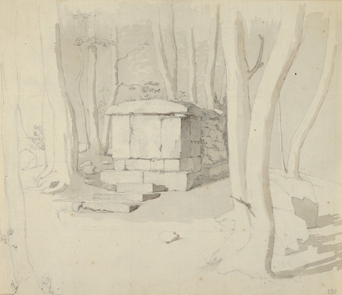 A Stone Tomb in a Forest 1830