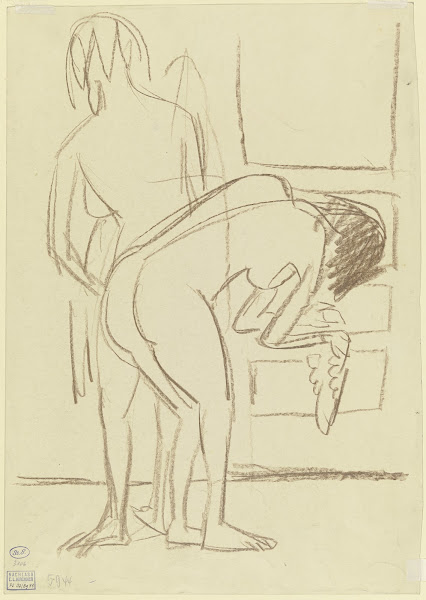 Zwei Frauen sich abtrocknend ca 1924