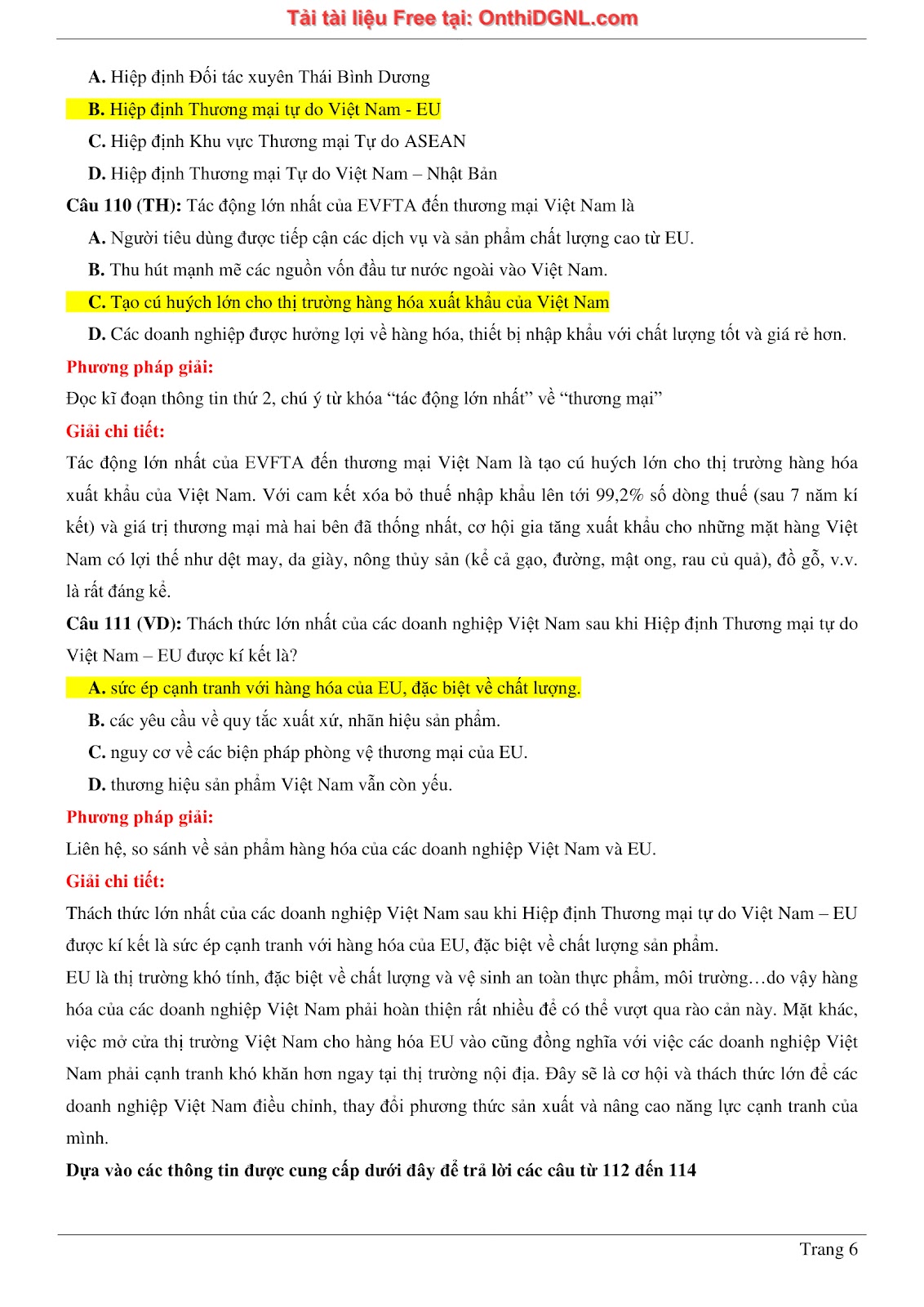 250 bài tập môn Địa Lý - Ôn thi ĐGNL ĐHQG TP HCM Phần 23