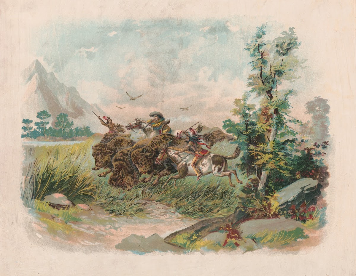 Buffalo hunt in the wild west 1897