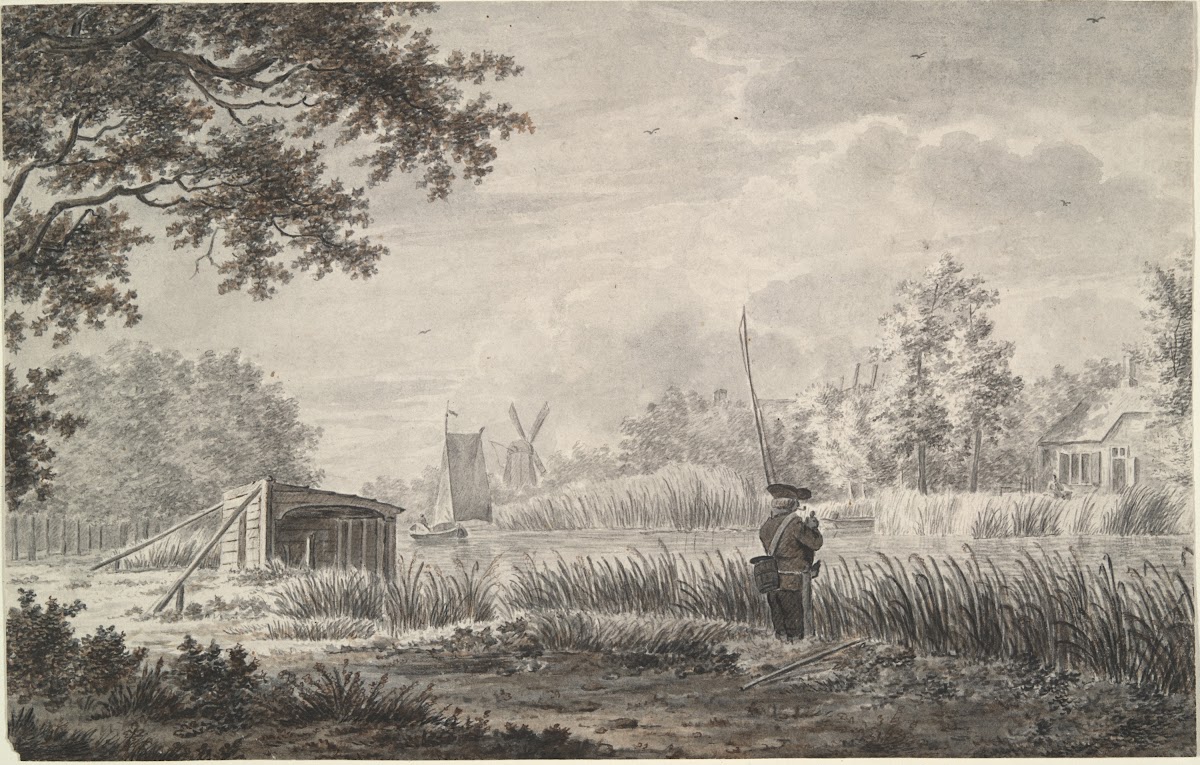 Canal Scene withFisherman 1822