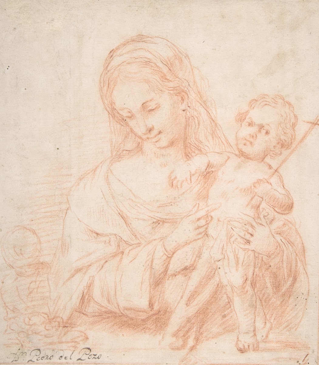 Half length Virgin and Standing Child with Indications of a Young Saint John the