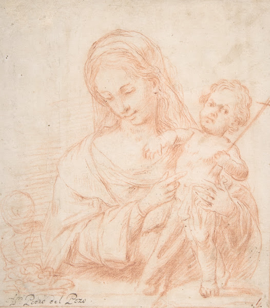 Half length Virgin and Standing Child with Indications of a Young Saint John the