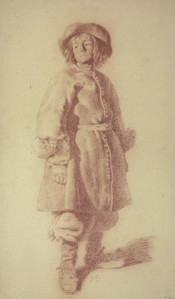 Standing Youth in a Marine Uniform